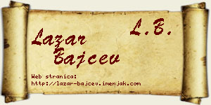Lazar Bajčev vizit kartica